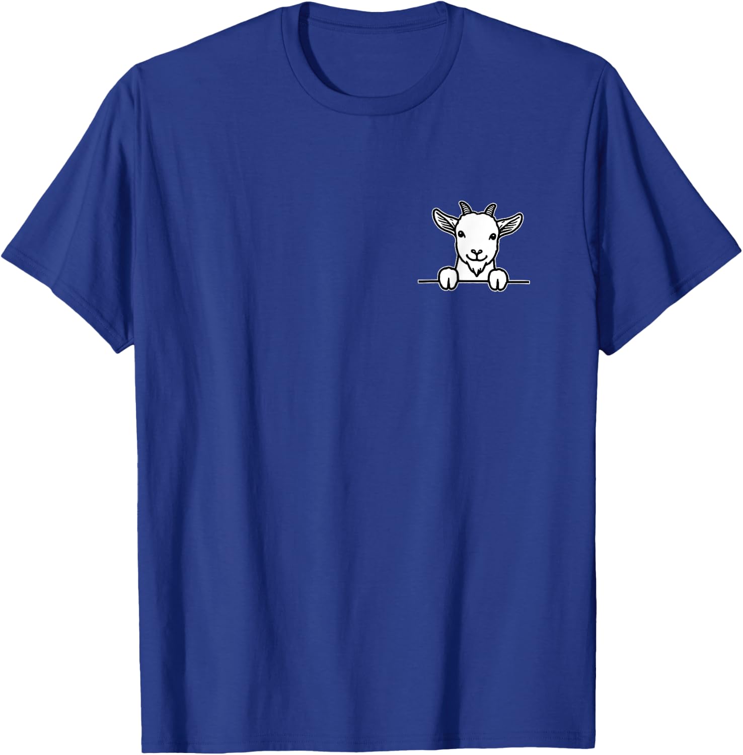 Retro Goats Lovely Animal Pet Lovers Adorable Goat In Pocket T-Shirt - T-Shirt | Royal