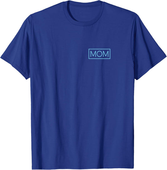 Mom Logo Matching Parents Blue Mom of a Boy Mother Mom T-Shirt - T-Shirt | Royal