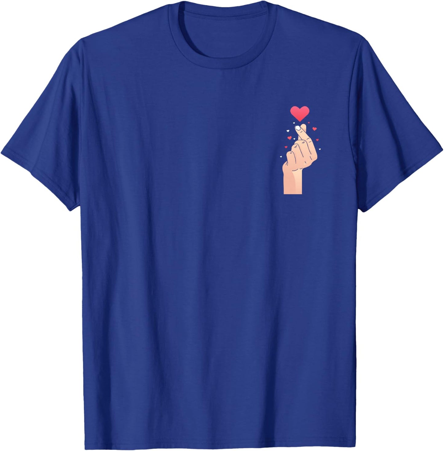 Cute Finger Heart T-Shirt - T-Shirt | Royal