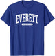 College Style Everett Washington Souvenir Gift T-Shirt - T-Shirt | Royal