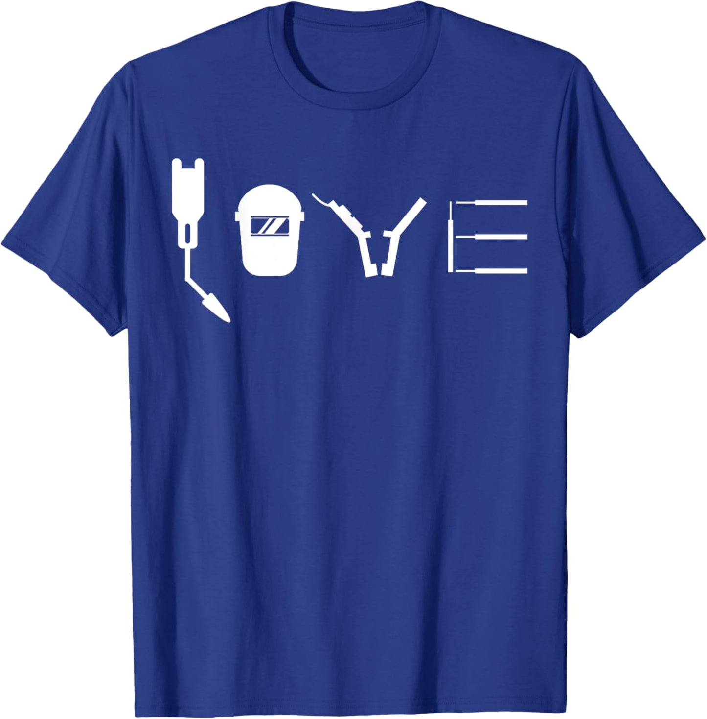 One Of A Kind Love For Welding 11 | Adults & Kids Weder Love Shirt | Black Modern Letter Print T-Shirt - T-Shirt | Royal