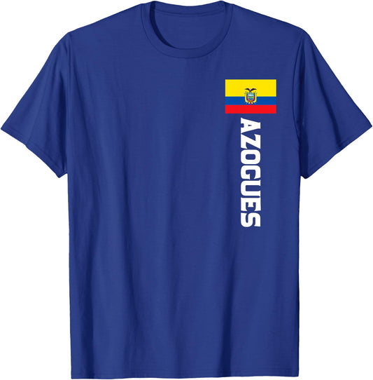 Azogues Ecuador Flag Emblem Escudo Bandera T-Shirt - T-Shirt | Royal