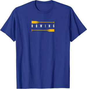 Rowing Art Women Row Team Crew Boat Rower Coxswain T-Shirt - T-Shirt | Royal