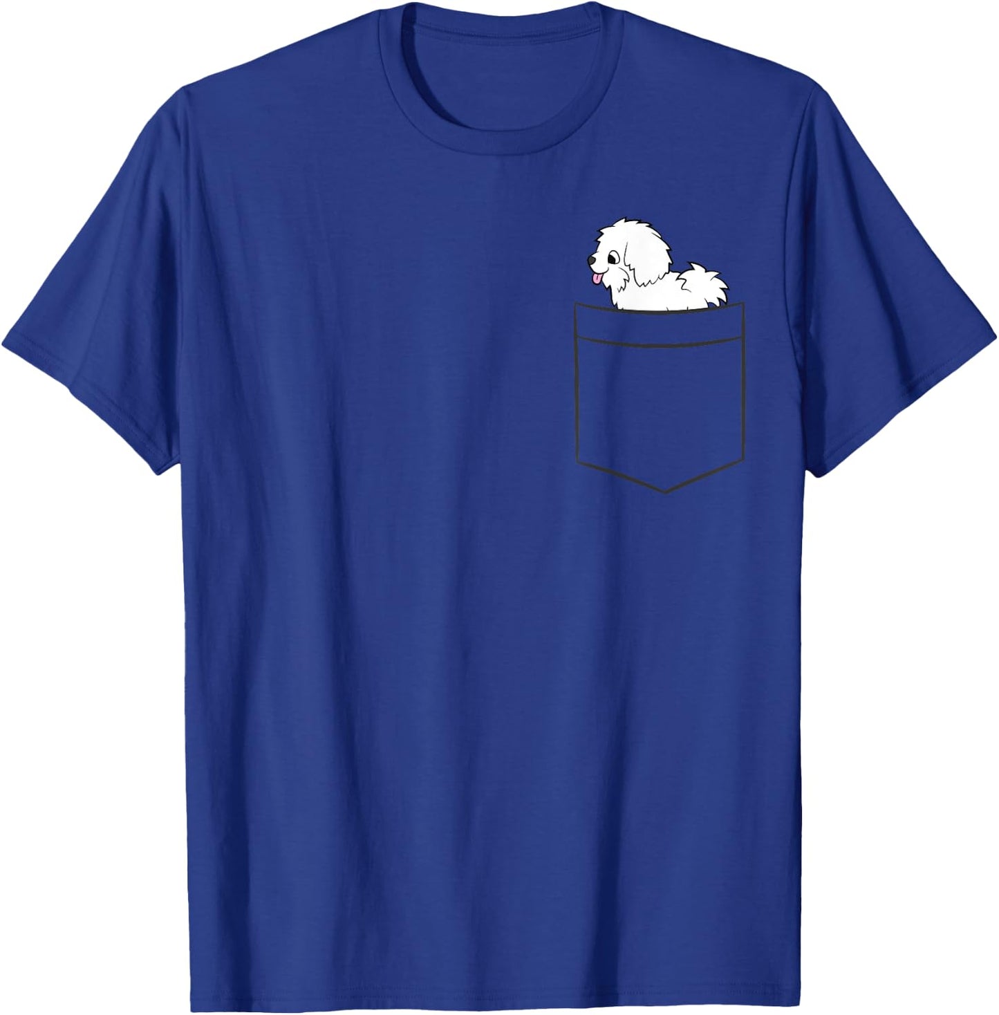 Coton De Tulear Dog In Pocket Funny Coton De Tulear Women Girls Kids T-Shirt - T-Shirt | Royal