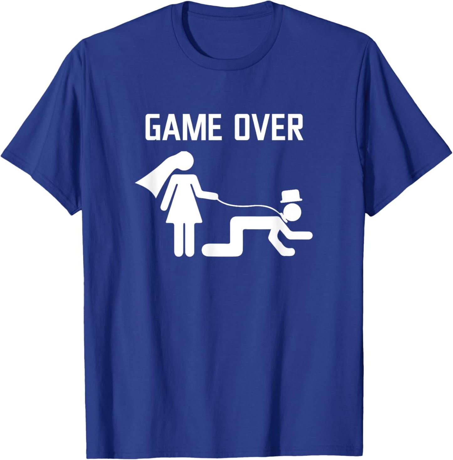 Groom Game Over Bachelor Supplies Party Wedding T-Shirt - T-Shirt | Royal