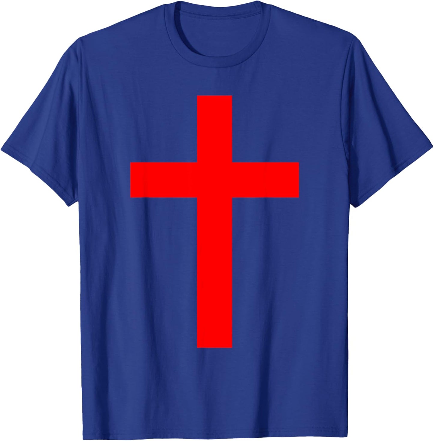 Red Christian Jesus Cross T-Shirt - T-Shirt | Royal