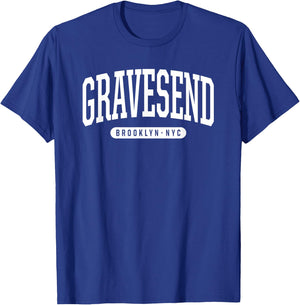 NYC Borough Gravesend Brooklyn New York T-Shirt - T-Shirt | Royal