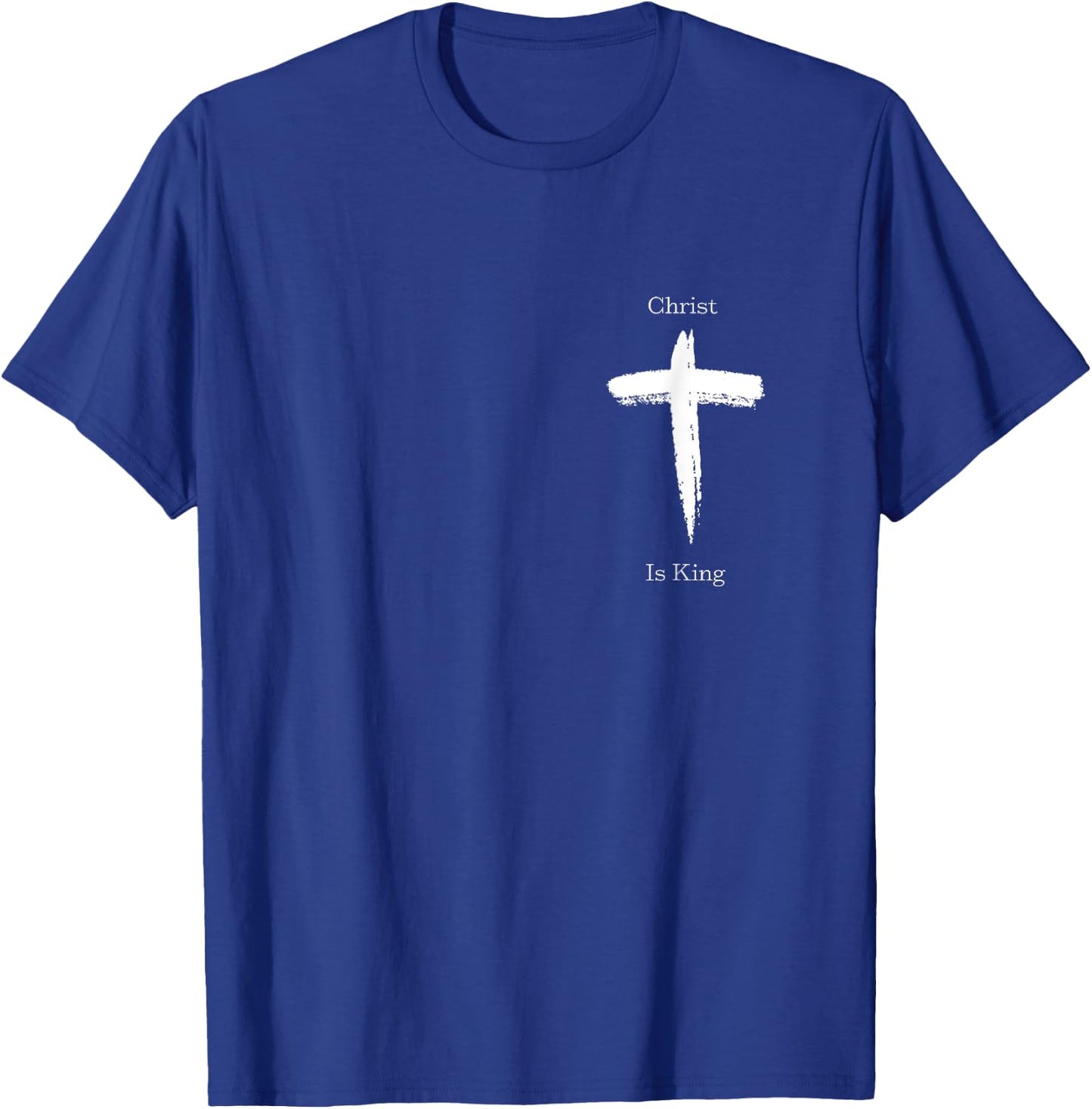 Christ is King | Jesus Christ | Christian | USA | Cross T-Shirt - T-Shirt | Royal