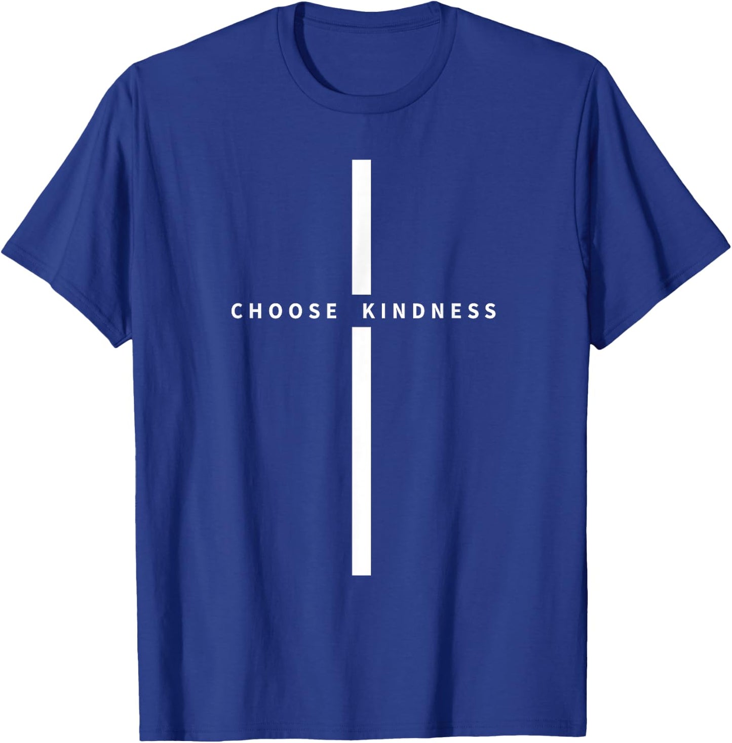 Choose Kindness Christian Minimalist Jesus Christ Cross T-Shirt - T-Shirt | Royal