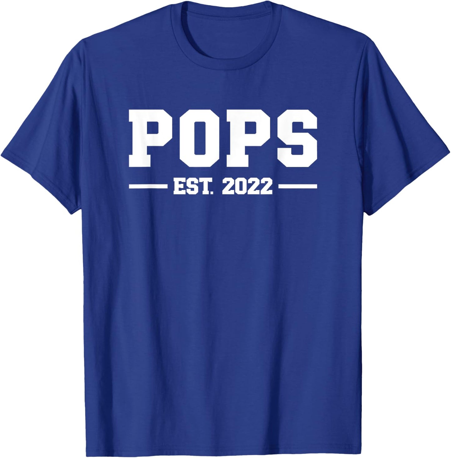 Pops Est 2022, Pops Established 2022 T-Shirt - T-Shirt | Royal