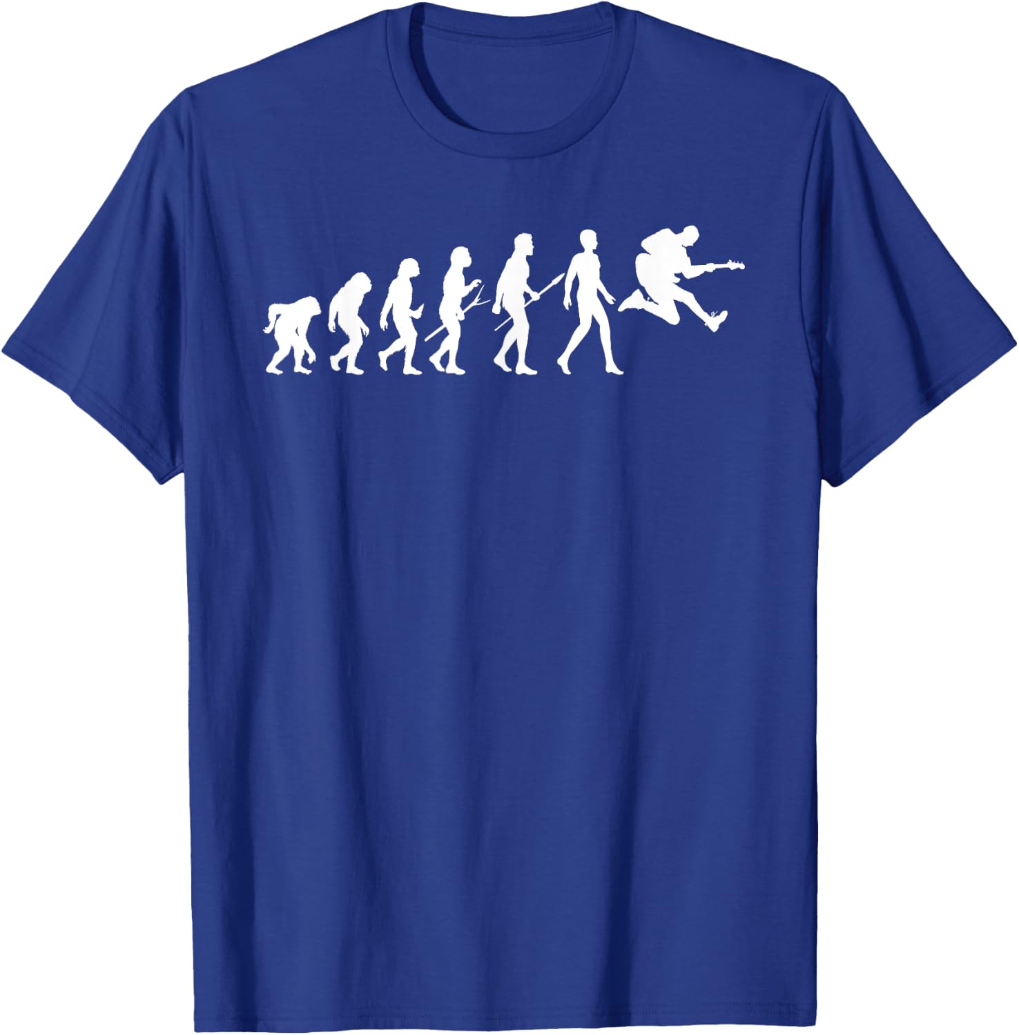 Evolution Guitar Player Guitarist Rock Musician T-Shirt - T-Shirt | Royal