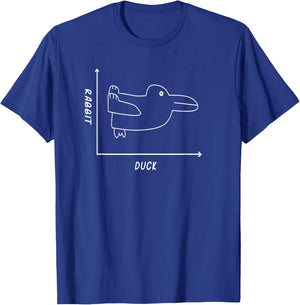 Duck/Rabbit Graph Illusion - Fun Math T-Shirt - T-Shirt | Royal