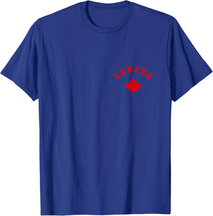 Canada Flag Canadian Maple Leaf Canadians Canadiana T-Shirt - T-Shirt | Royal