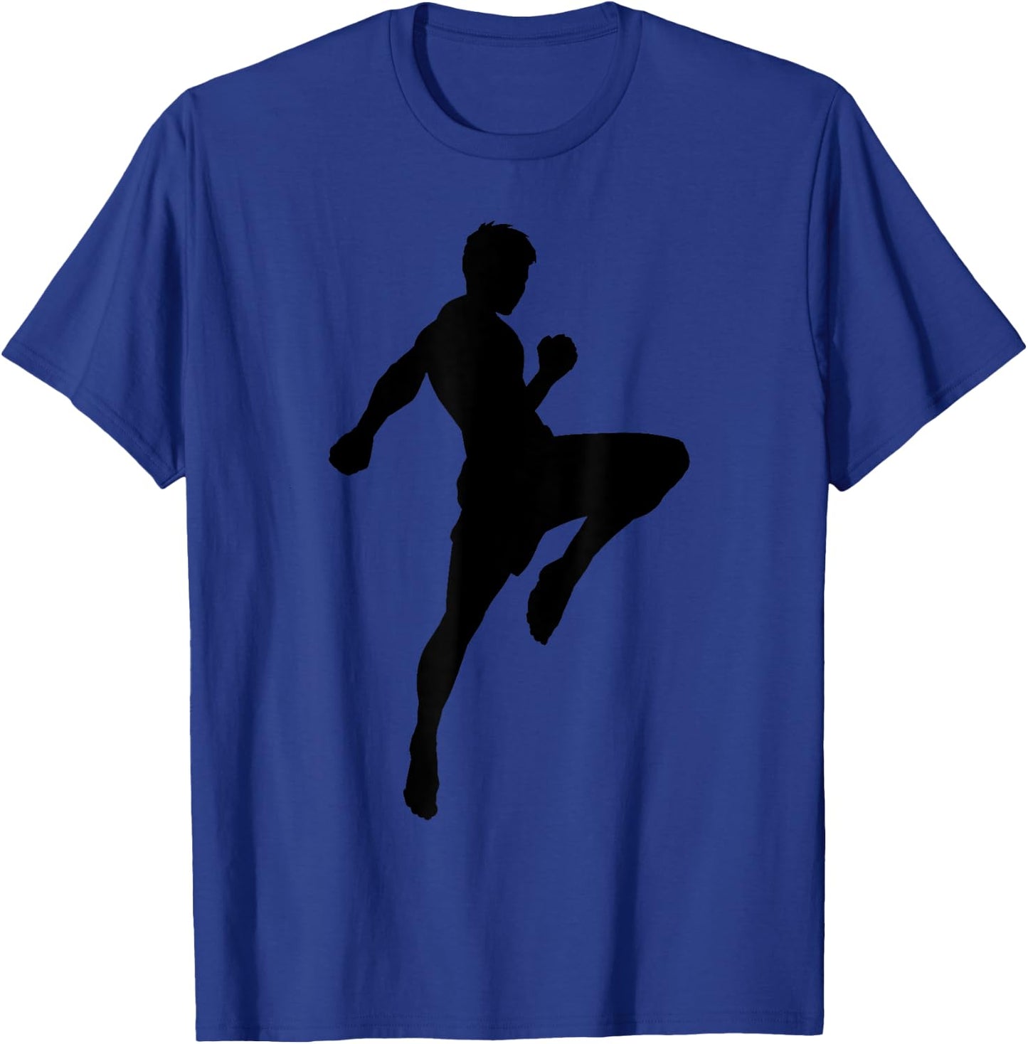 Muay Thai Silhouette Boxing Funny Martial Arts Gift Men Boys T-Shirt - T-Shirt | Royal