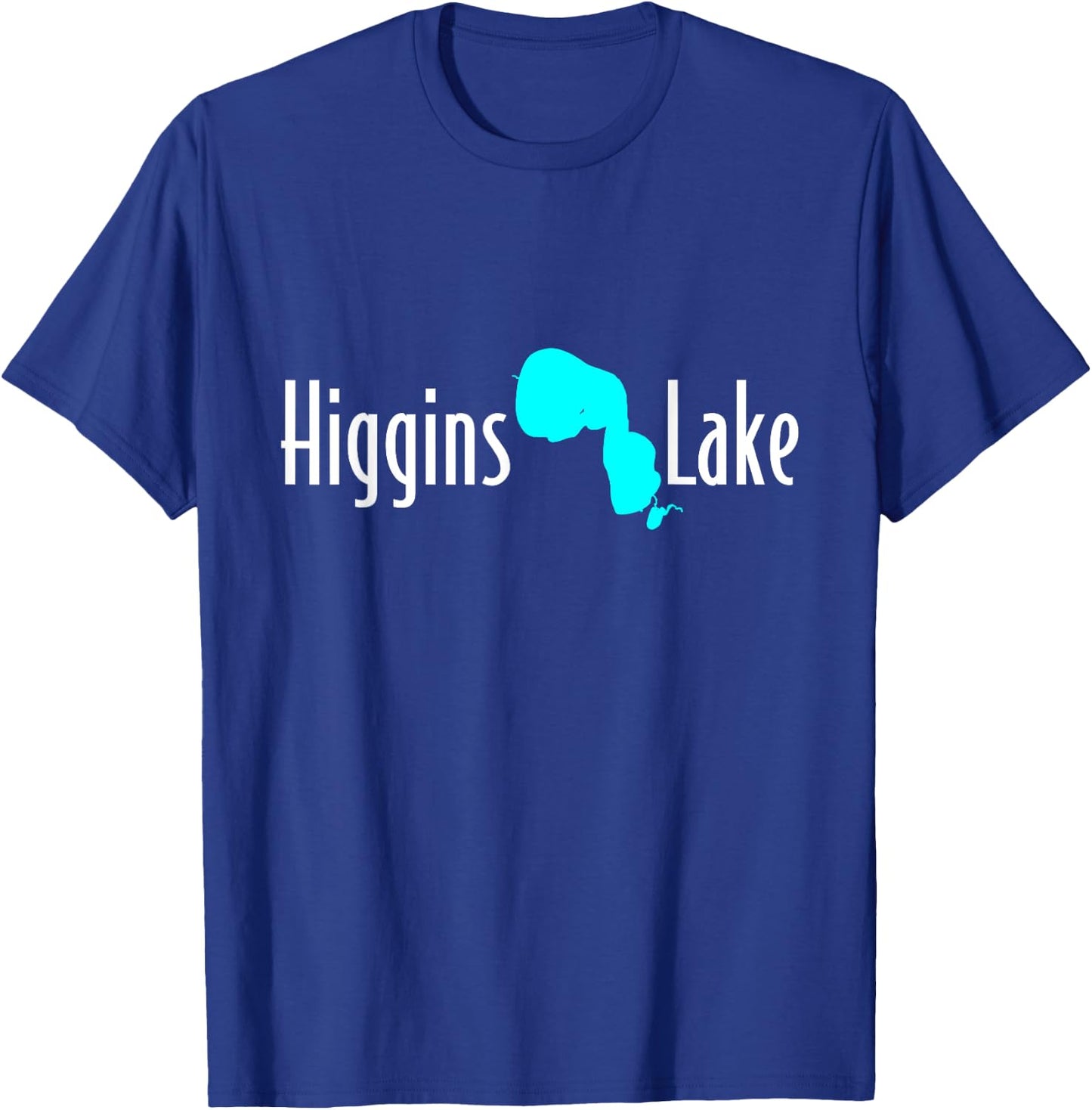 Minimalist Higgins Lake - Michigan T-Shirt - T-Shirt | Royal