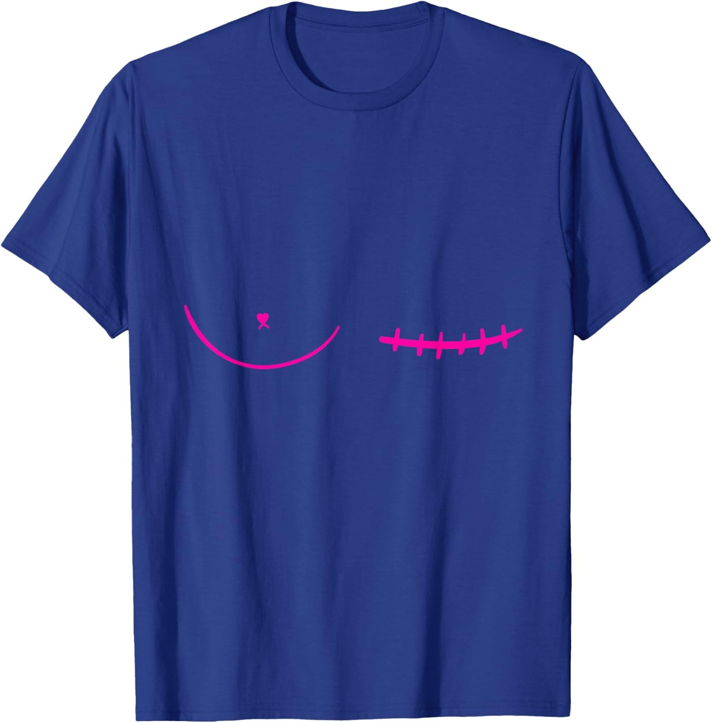 Left Mastectomy Scar Breast Cancer Survivor T-Shirt - T-Shirt | Royal