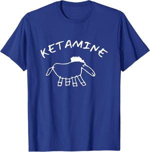Ketamine Horse Emergency Funny , Small, Black T-Shirt - T-Shirt | Royal