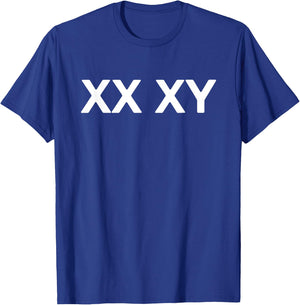 XX XY (Text Only Txt Print) T-Shirt - T-Shirt | Royal