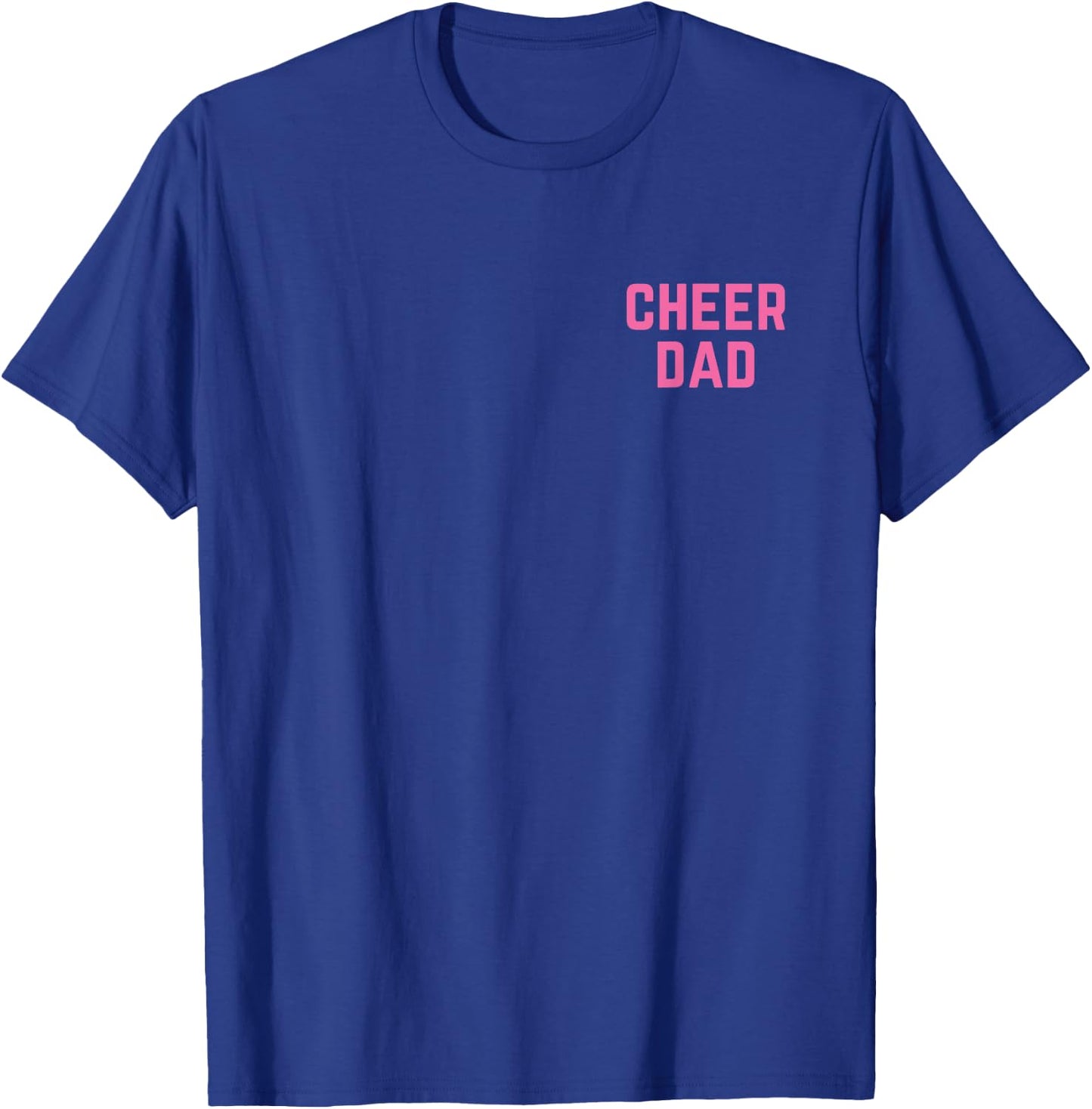 Cheer Dad Pink Cheerleading Pocket T-Shirt - T-Shirt | Royal
