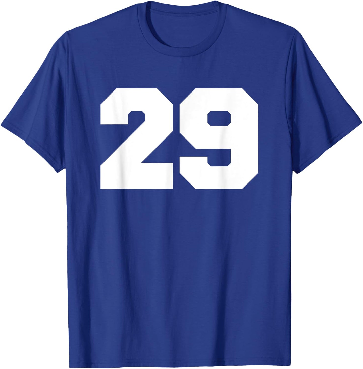 Number 29 Sports Jersey Player #29 Fan FRONT PRINT Varsity T-Shirt - T-Shirt | Royal