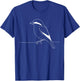 Line Art Bird & Ornithologist Loggerhead Shrike T-Shirt - T-Shirt | Royal