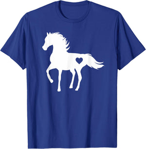 Horse with Heart White T-Shirt - T-Shirt | Royal