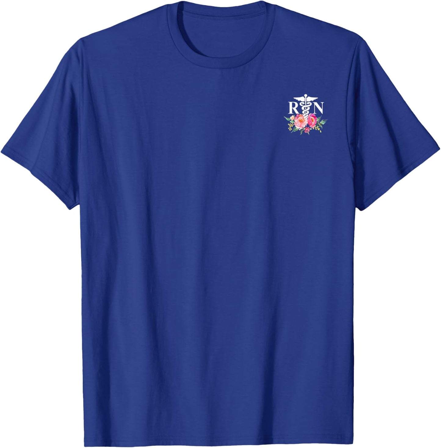 RN Registered Nurse Caduceus-Symbol Logo T-Shirt - T-Shirt | Royal