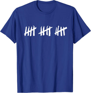 Funny Birthday Tally 15th Birthday 15 Year Old Bday Party T-Shirt - T-Shirt | Royal