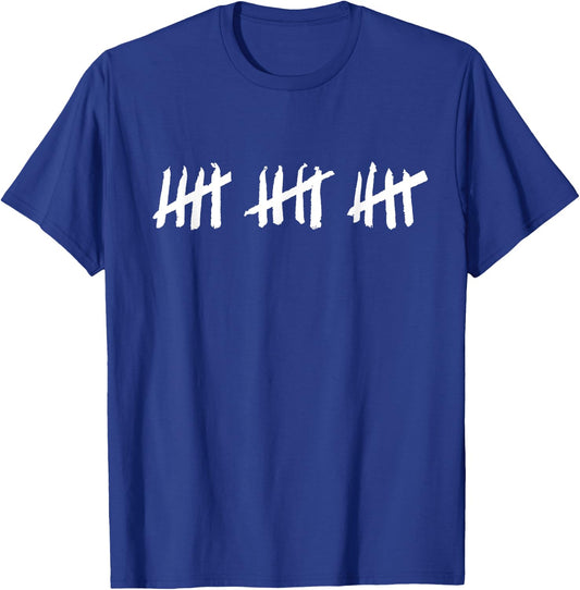 Funny Birthday Tally 15th Birthday 15 Year Old Bday Party T-Shirt - T-Shirt | Royal