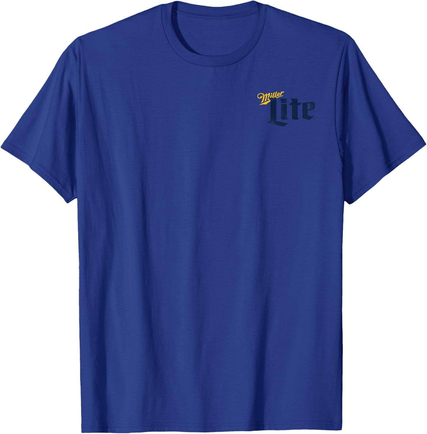 Miller Lite A Fine Pilsner Vintage Blue Faux Pocket T-Shirt - T-Shirt | Royal