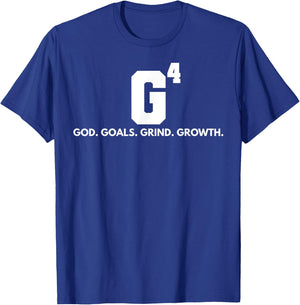G4 God Goals Grind Grow T-Shirt - T-Shirt | Royal