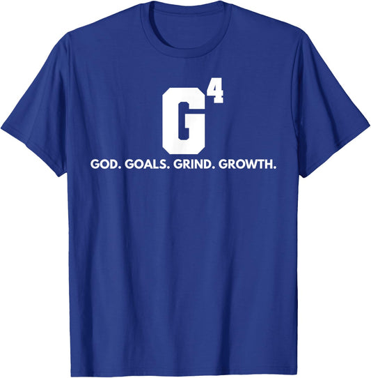G4 God Goals Grind Grow T-Shirt - T-Shirt | Royal