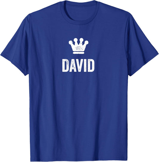 David the King / Crown & Name Design Called David T-Shirt - T-Shirt | Royal