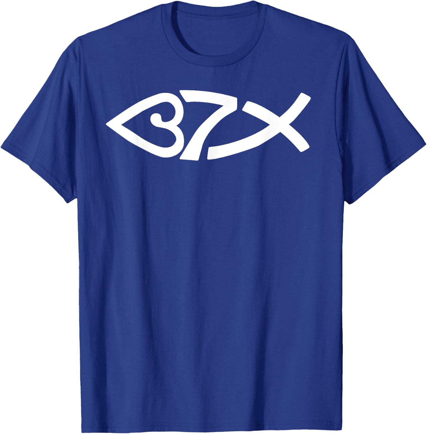 Jesus Fish Christian Ichthys Symbol New Jesus Fish Design T-Shirt - T-Shirt | Royal