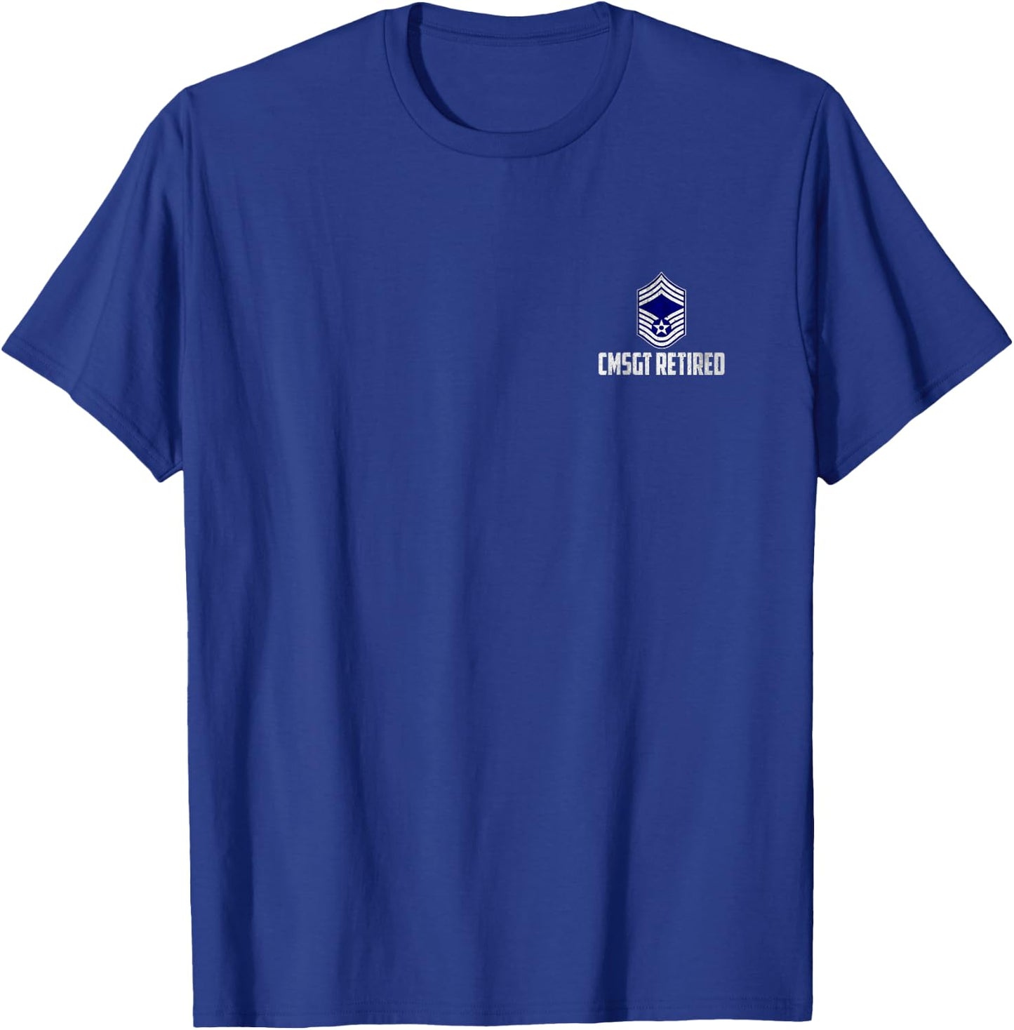 Retired E-9 Chief Master Sergeant CMSgt Rank Airman Logo T-Shirt - T-Shirt | Royal