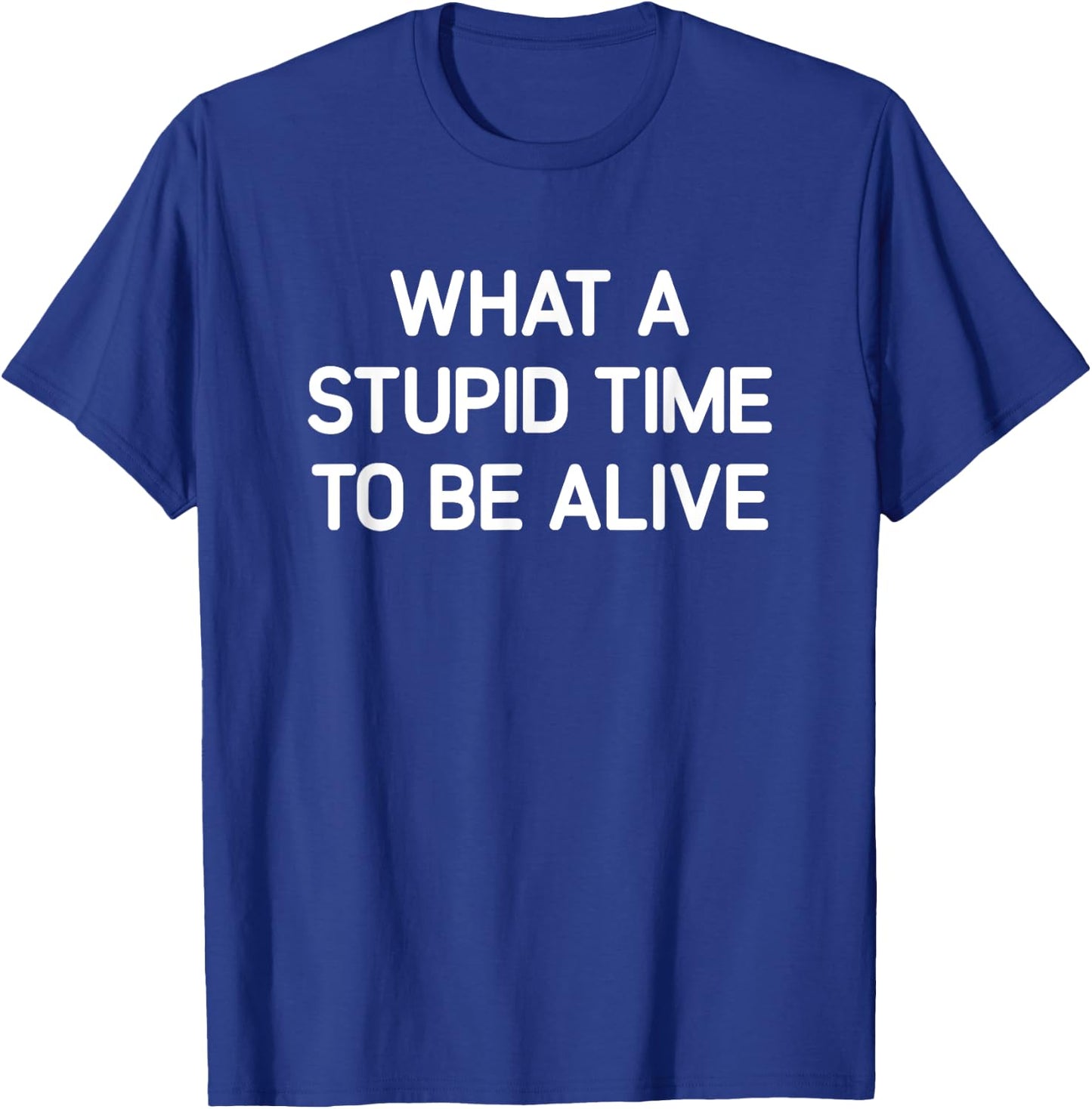 What A Stupid Time To Be Alive, Funny, Jokes, Sarcastic T-Shirt - T-Shirt | Royal