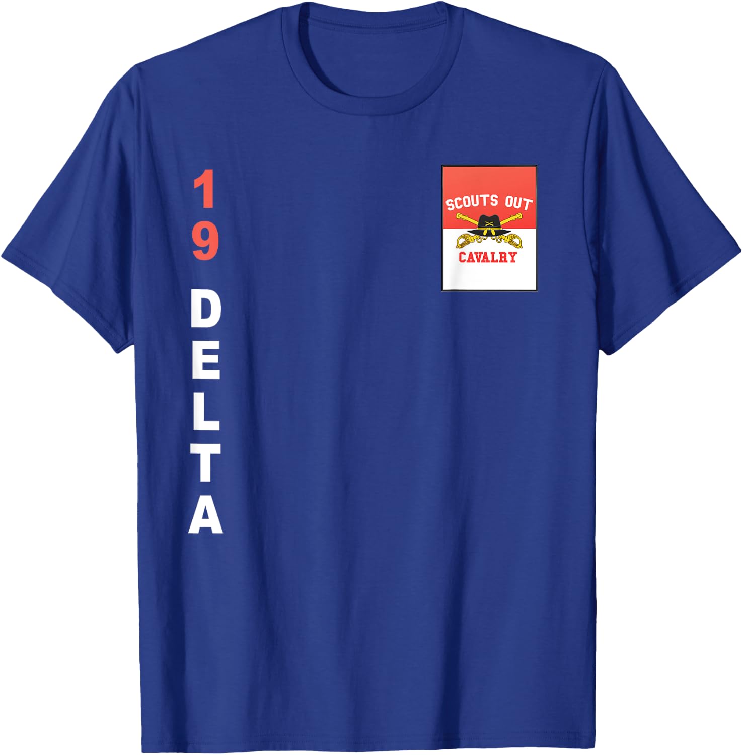Army 19 Delta Cavalry Scout T Shirt T-Shirt - T-Shirt | Royal