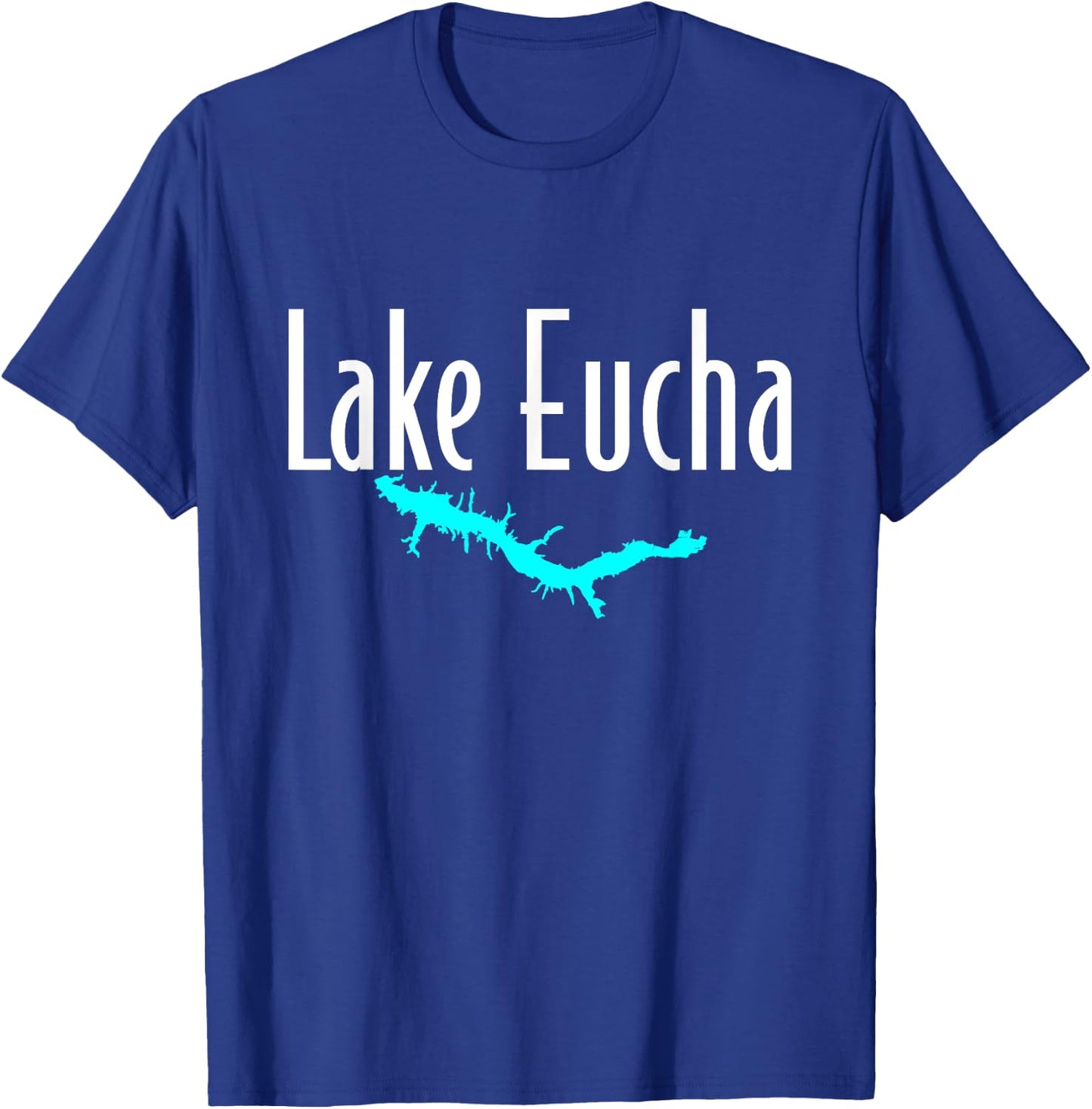 Minimalist Lake Eucha - Oklahoma T-Shirt - T-Shirt | Royal