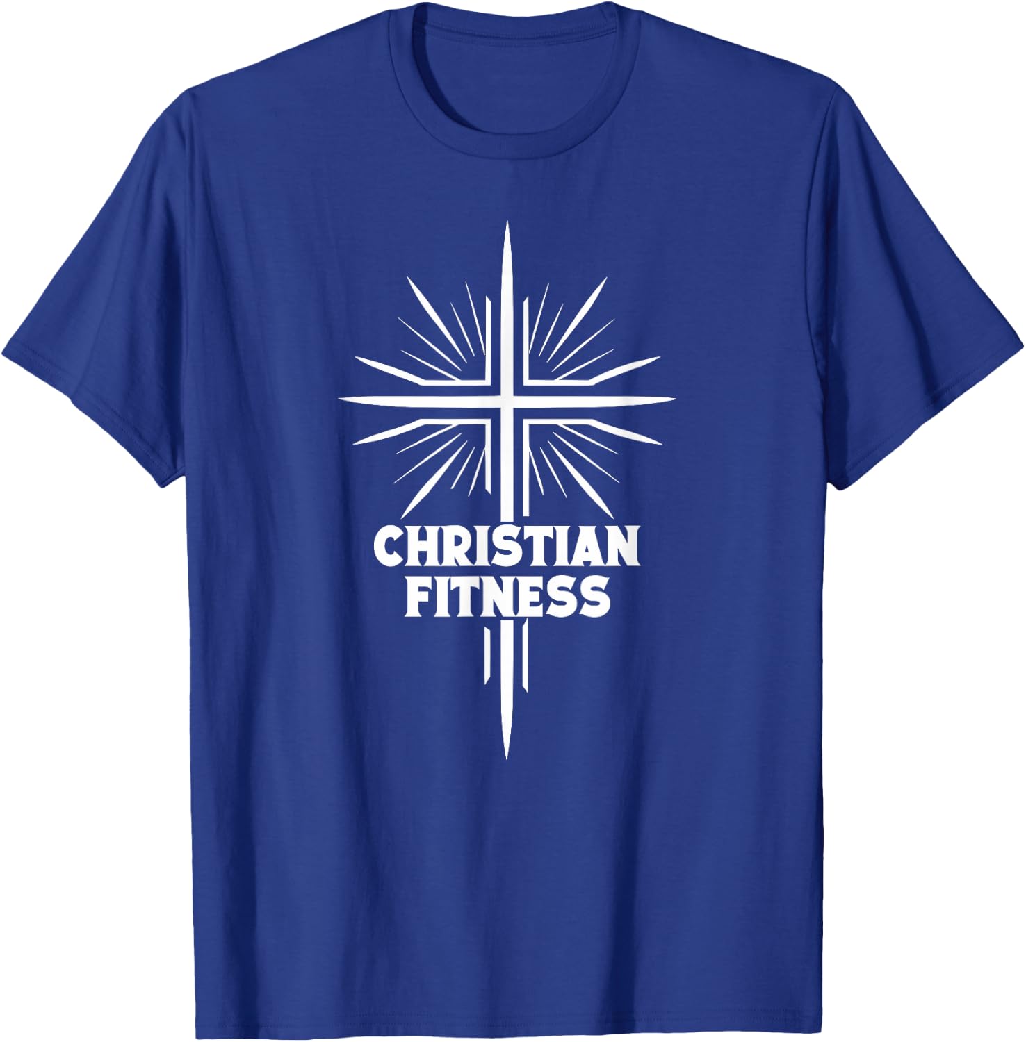 Jesus Workout Bodybuilding Christian Weightlifting T-Shirt - T-Shirt | Royal