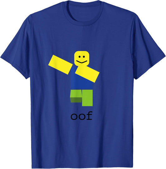 Oof - Funny Dabbing Blox Gaming Sound Effect Trendy T-Shirt - T-Shirt | Royal