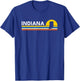 Indiana Map Souvenirs Vintage Retro T-Shirt - T-Shirt | Royal