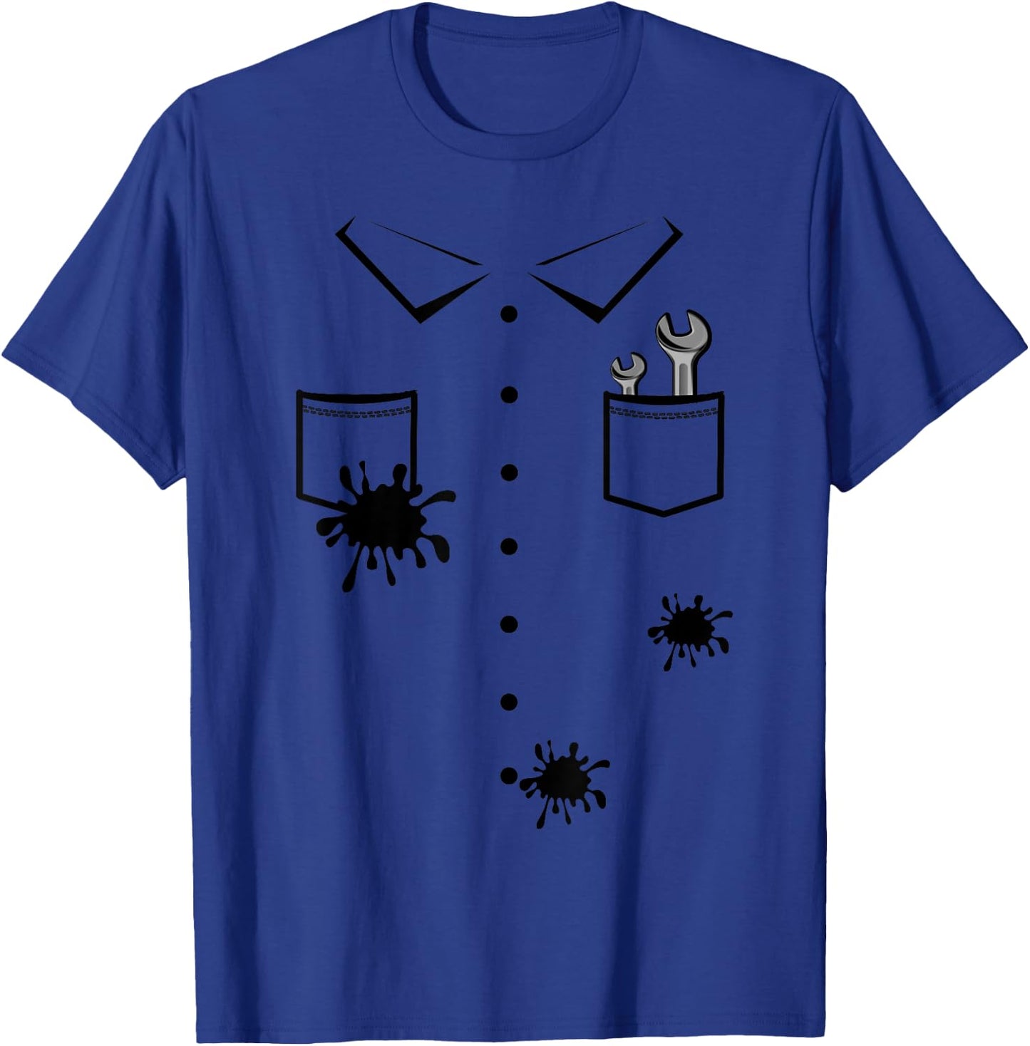 Wrenches Grease Stains Car Mechanic Halloween Costume T-Shirt - T-Shirt | Royal