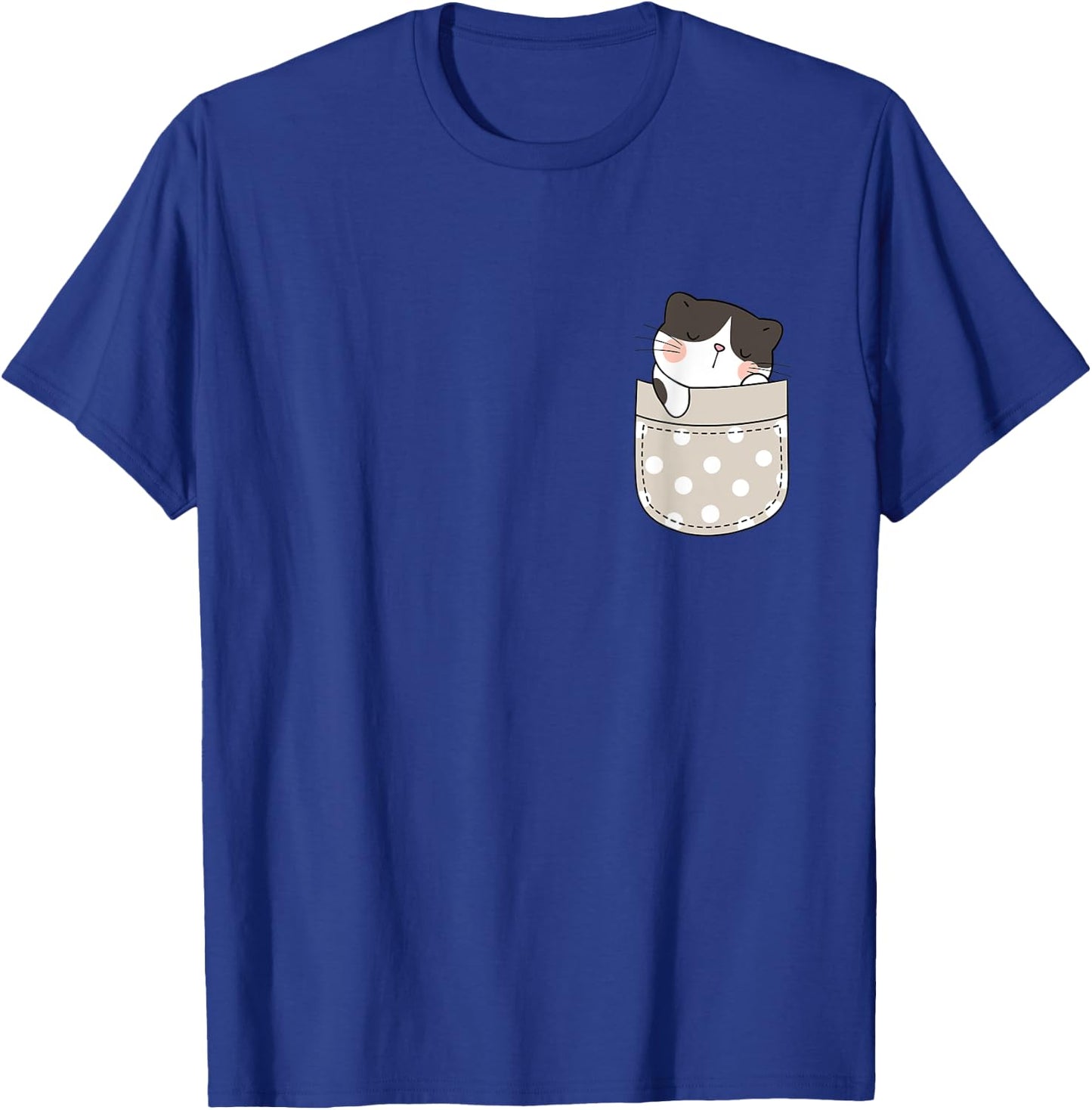 Kitty Cat In The Pocket Cute Pocket Kitten Women Kids T-Shirt - T-Shirt | Royal