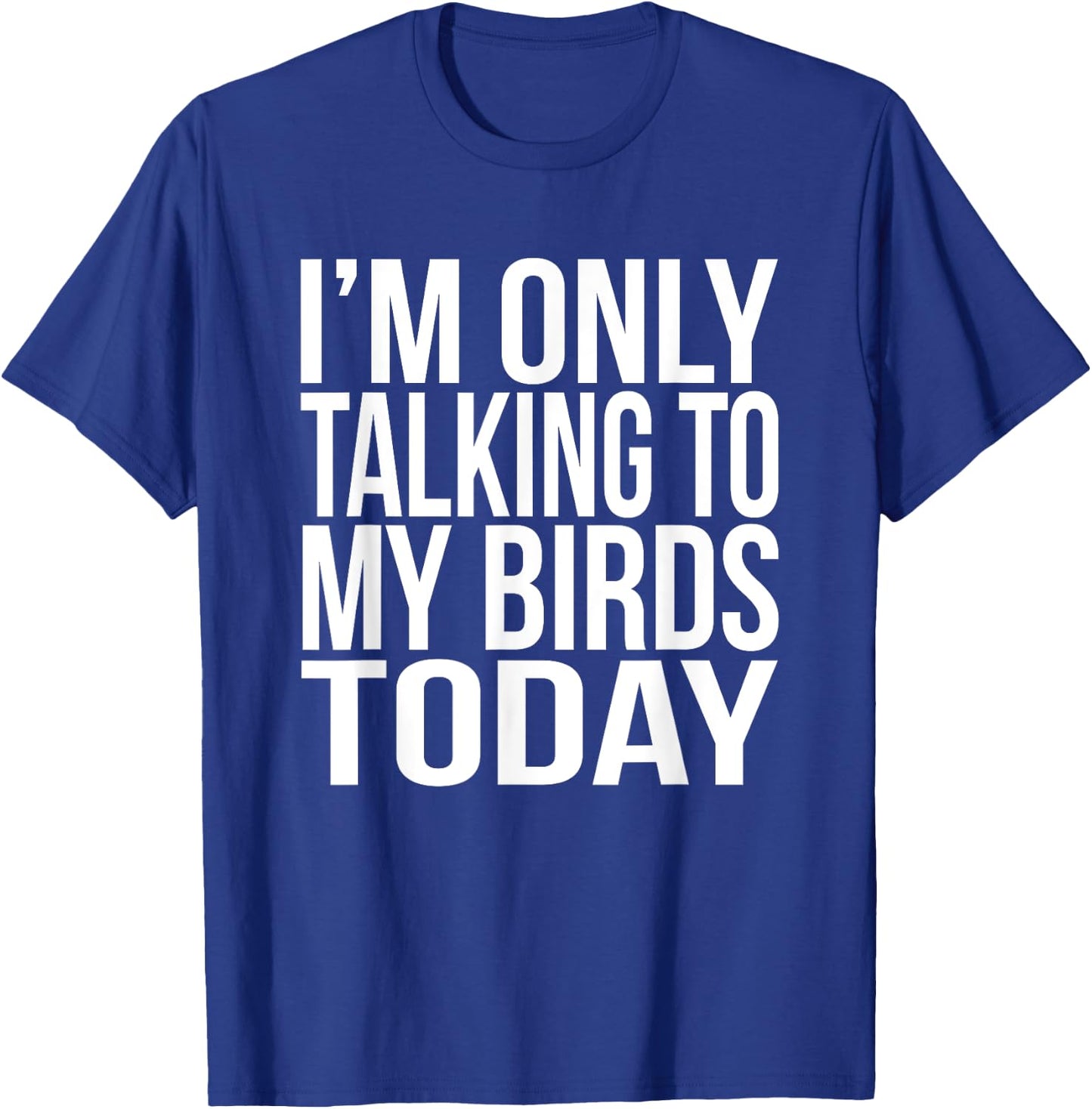 I'm Only Talking To My Birds Today Gift A Pet Bird Lover T-Shirt - T-Shirt | Royal