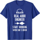 Audio Engineer Headphone Start Working Audio Engineering T-Shirt - T-Shirt | Royal