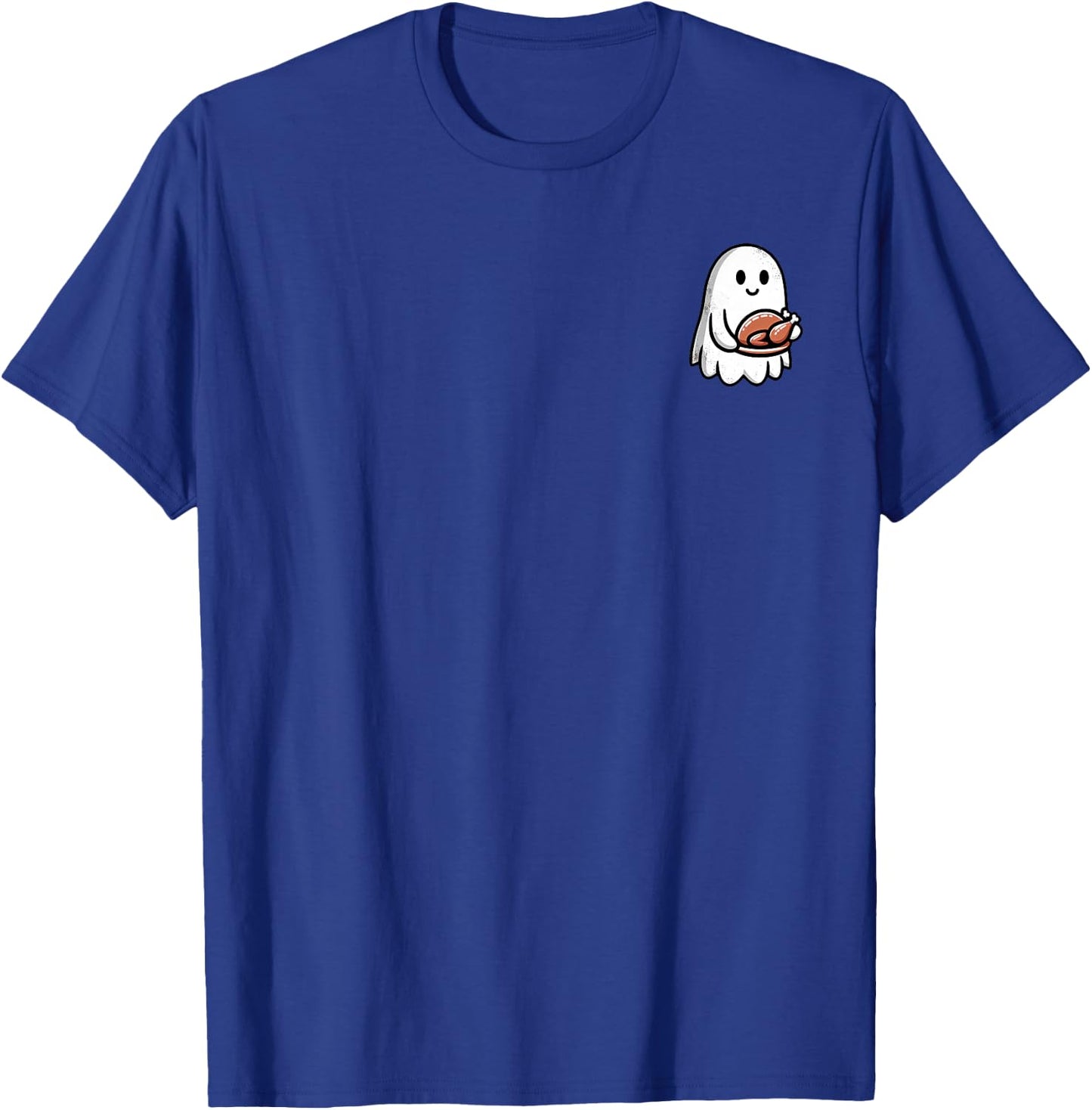 Thanksgiving Ghost Turkey Pocket Cute My Boo Halloween T-Shirt - T-Shirt | Royal