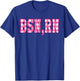 Cute Pink Gingham Checkered Letters BSN Registered Nurse RN T-Shirt - T-Shirt | Royal