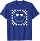 White Checkered 80s Heart Eyes Smile Face Shirt Happy Face T-Shirt - T-Shirt | Royal