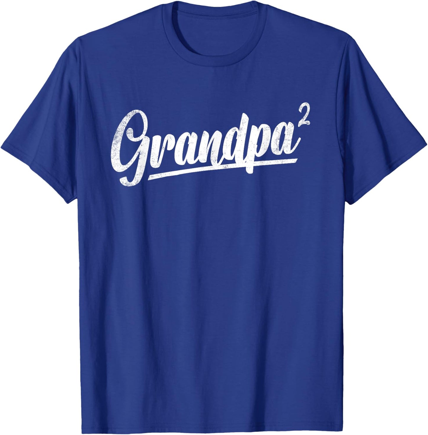 Grandpa Of 2 Two Squared 2 Grandkids Pregnancy Announcement T-Shirt - T-Shirt | Royal
