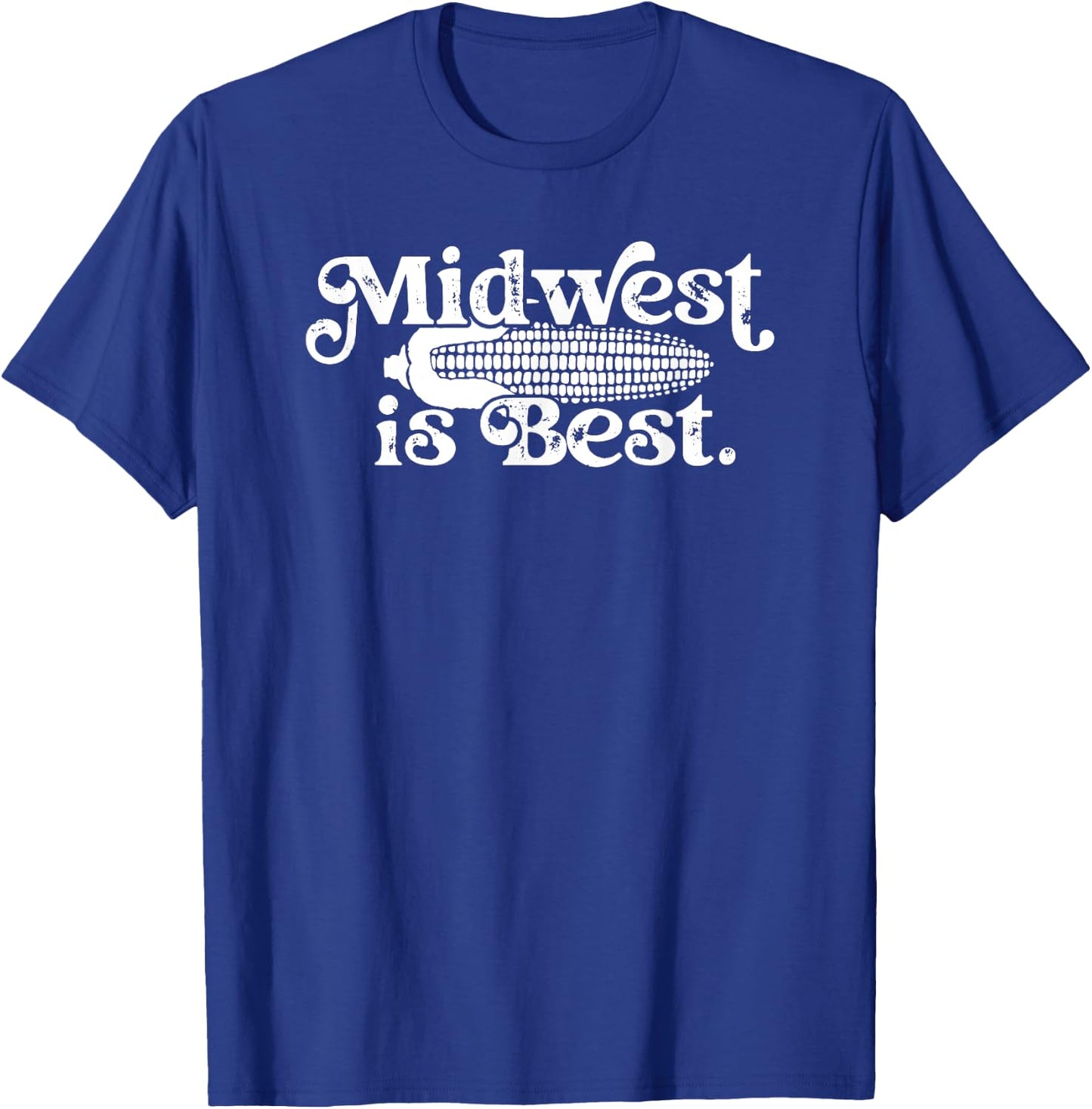 Midwest is Best with Corn Cob and Husk T-Shirt - T-Shirt | Royal